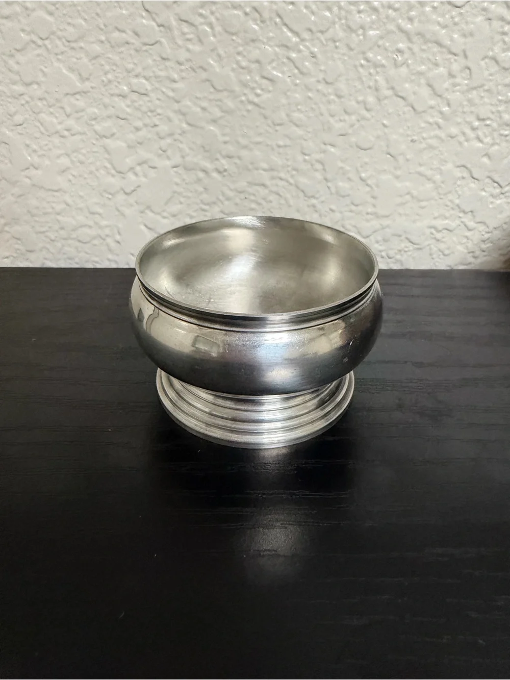 Vintage Stieff Peweter Williamsburg Restoration Salt Cellar Bowl & Spoon